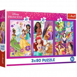 Puzzle 3x80 Disney Prinzessinnen Freundinnen Trefl