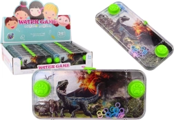 Wasser-Geschicklichkeitsspiel Dinosaurier Carnotaurus – Handheld-Konsole mit grünen Tasten