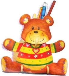 3D-Puzzle Stiftehalter Bär mit Farben ARTLOVER