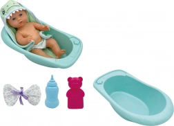 Pinkelndes Baby mit Badewanne und Zubehör 30 cm