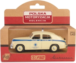 Fahrfähiges Modell PRL Warszawa Krankenwagen 1:43