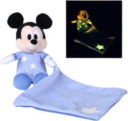 Plüsch-Schmusetuch Mickey Mouse leuchtet im Dunkeln