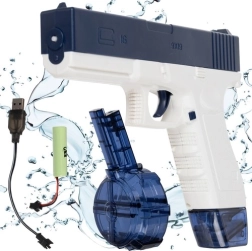 Elektrische Wasserpistole mit automatischem Feuern, USB-Aufladung und zwei Wassertanks