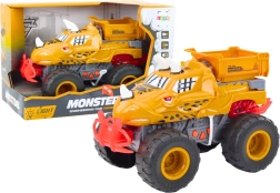 Geländewagen-Spielzeug Dinosaurier mit Reibungsantrieb orange