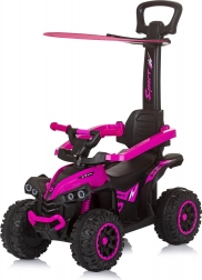 CHIPOLINO Kinder-Rutscher-Quad mit Sonnendach und Schiebestange, rosa
