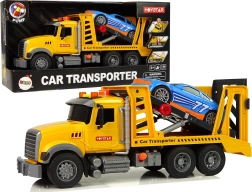 Gelber Abschleppwagen mit Rampe, Licht und Sound