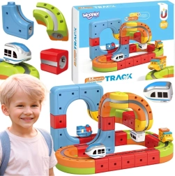 Magnetisches Konstruktionsspiel mit elektrischem Zug WOOPIE Magic Cube Train, 32 Teile
