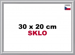 Plastikrahmen 30x20cm silber