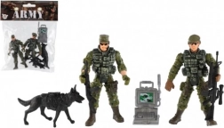 Set militärischer Figuren mit Hund und Zubehör