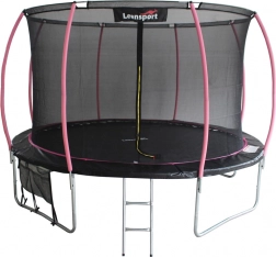 Gartentrampolin LEANSPORT 14 ft schwarz-rosa