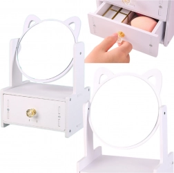 Mini-Toilettentisch mit Spiegel und Schublade mit Griffen