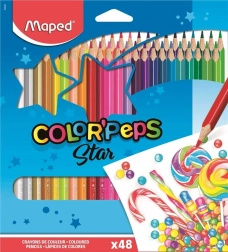 Dreikant-Buntstifte MAPED Color'Peps, Set mit 48 Farben