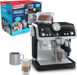 Kinder-Kaffeemaschine mit Dampfdüse CASDON De’Longhi – Set für kleine Baristas