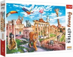Puzzle Trefl Funny Cities – Wildes Rom, 1000 Teile (68 × 48 cm)
