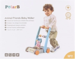 Holzlauflernwagen für Kleinkinder mit Tieren