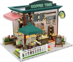 Miniatur-Café Coffee Time – kreative Bausatz mit LED-Beleuchtung