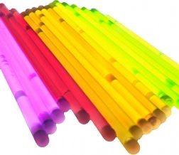 Fluoreszierende Bänder 100 Stück viele Farben leuchtend im Dunkeln