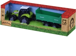 Traktor mit Geräuschen und Licht mit grünem Anhänger