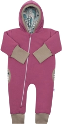 Gefütterter Frühlingsoverall mit Kapuze New Baby Spring rosa-violett