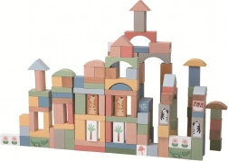 Holz-Bauklötze Safari Pastell 120 Stk.