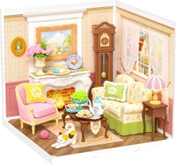 Miniatur-Haus Tee um Fünf – DIY 3D-Holzbausatz mit LED