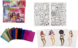 Kreativ-Set Modedesignerin mit Folienbildern