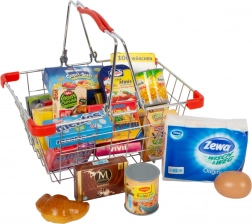 Metalleinkaufskorb mit Lebensmittelattrappen small foot