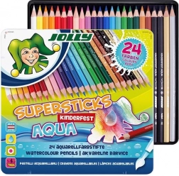 Aquarellfarbstifte JOLLY Supersticks Aqua 24 Stk in Metalldose