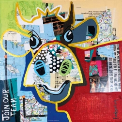 Quadratisches Puzzle Gepunktete Kuh 1000 Teile