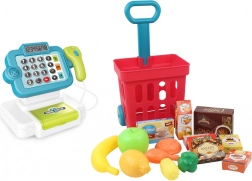 Spielkasse mit Einkaufswagen mit Licht- und Soundeffekten