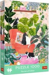 TREFL Premium Plus Puzzle 1000 Teile – The Art of Colour: Süßes Zuhause