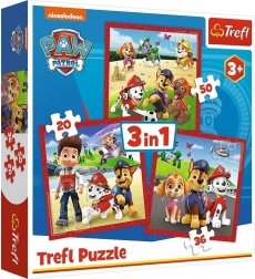 Puzzle 3-in-1 PAW PATROL Fröhliche Hunde Trefl