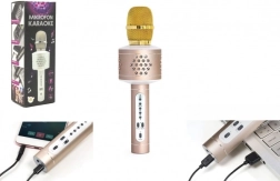Karaoke-Mikrofon mit Bluetooth, Lautsprecher und Echo-Effekt – Gold