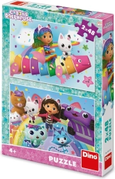 Puzzle Gabis magisches Haus: Auf dem Regenbogen 2×48 Teile