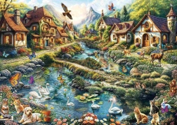 Puzzle Dorf am Waldrand 1000 Teile SCHMIDT