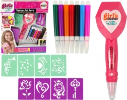 Set für temporäre Tattoos mit elektronischem Stift und Schablonen