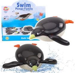 Aufziehbarer schwimmender Pinguin für die Badewanne, grau 14,5 cm