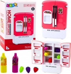 Kinder Spielzeugkühlschrank Rosa mit Obst und Säften
