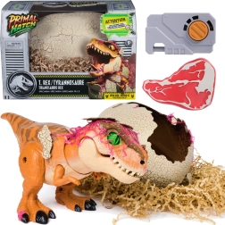 Interaktiver T‑Rex-Dinosaurier aus schlüpfendem Ei JURASSIC WORLD PRIMAL HATCH