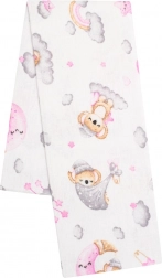 Flanellwindel mit Print New Baby Koala rosa