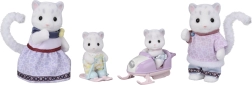 Sylvanian Families Schneeleoparden-Familie mit Schneescooter und Skiern