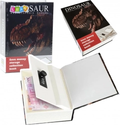 Buch Spardose mit Dinosaurier mit Zahlenschloss
