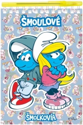 Notizblock Die Schlümpfe mit Stift, Spiralbindung liniert und blanko, 15 × 22 cm