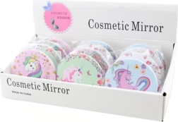 Rundes Spiegelchen mit Einhornmotiv