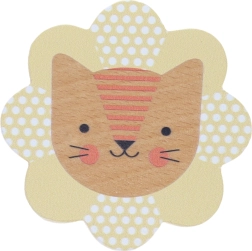 Petit Collage Holzrassel Löwenjunges