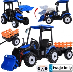 Elektrischer Kindertraktor mit Anhänger und Schaufel 24 V – Blau