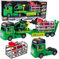 Rettungsset mit LKW, Hubschrauber und Dinosaurier