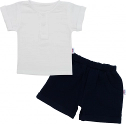 Still-Baumwoll-Musselin-Set New Baby Summer Nature dunkelblau 56 (0–3 M)