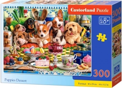 300-Teile-Puzzle – Welpen mit Dessert