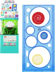 Grafikschablone Spirograph mit runden Zahnrädern